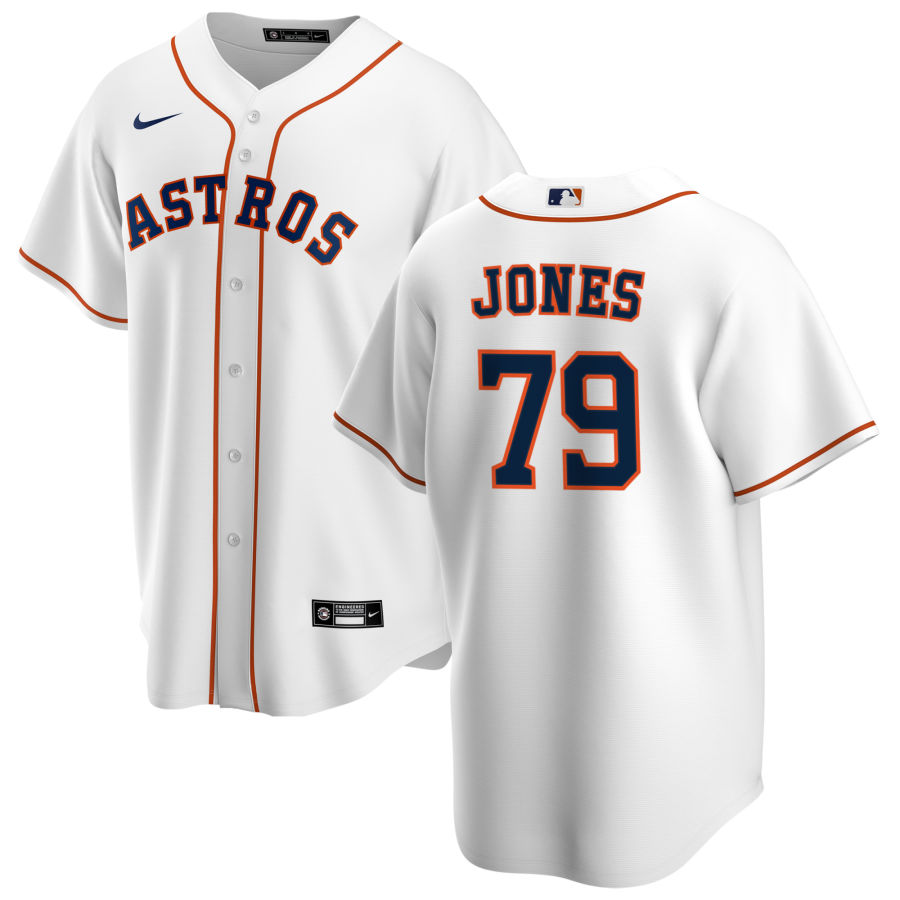Nike Men #79 Taylor Jones Houston Astros Baseball Jerseys Sale-White - Click Image to Close